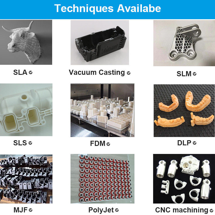 Plastic Material Type Quick Manufacturing SLA MJF SLS Abs Car Model Cnc 5 Axis Bewerking Prototype 3D Printing Service